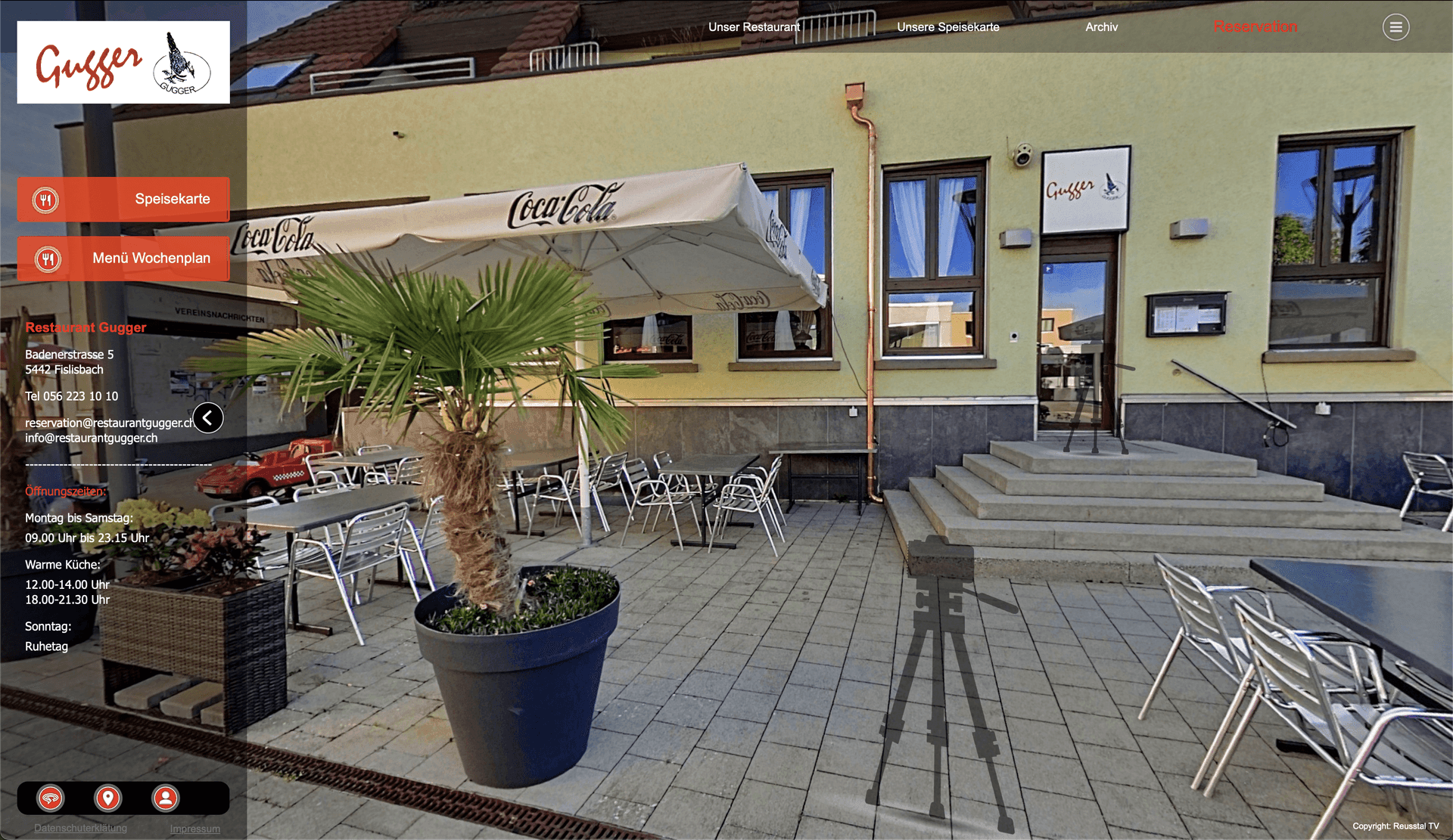 Restaurant -  Homepage & Virtuelle    360° Tour